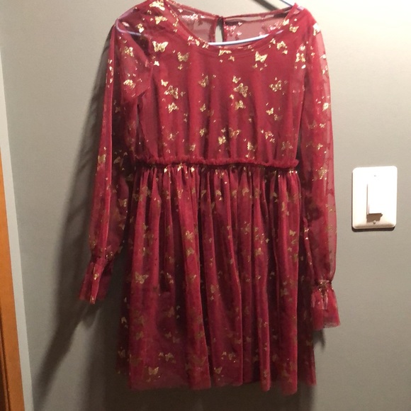 BRAND NEW GIRLS BUTTERFLY DRESS SIZE 14! NWT! SMOKE FREE HOME! - Picture 2 of 4